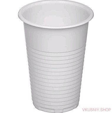 Стакан 200мл, бел,  ПП 100 шт/уп — Интернет-магазин доставки продуктов и воды ВКУСНЫЙ