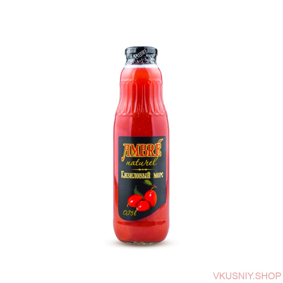 Морс Кизиловый 0,75л фото 1 — Интернет-магазин доставки продуктов и воды ВКУСНЫЙ