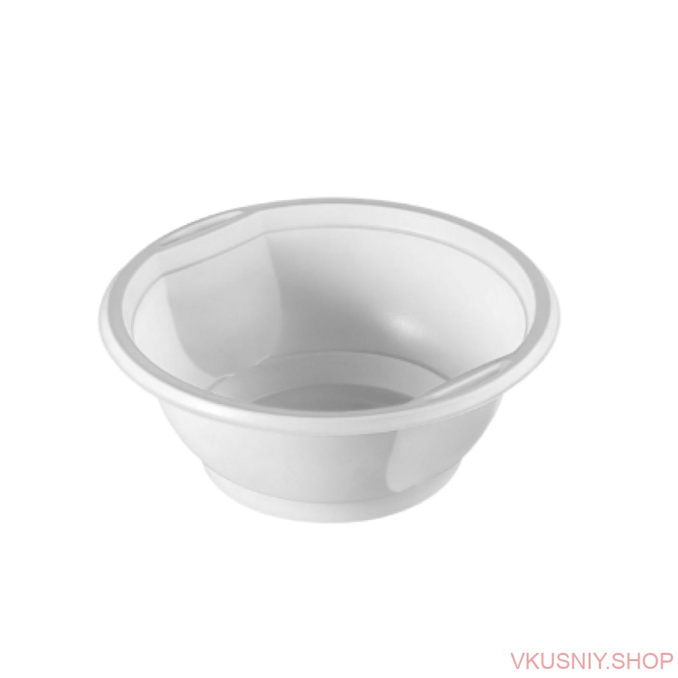 Миска 600мл РР белая фото 1 — Интернет-магазин доставки продуктов и воды ВКУСНЫЙ