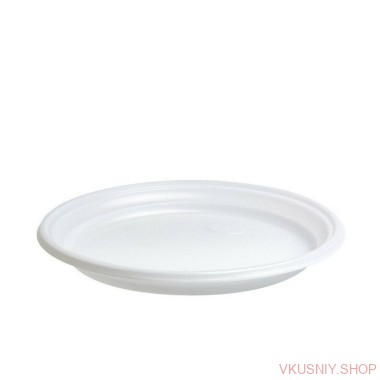 Тарелка 210д РР белая — Интернет-магазин доставки продуктов и воды ВКУСНЫЙ