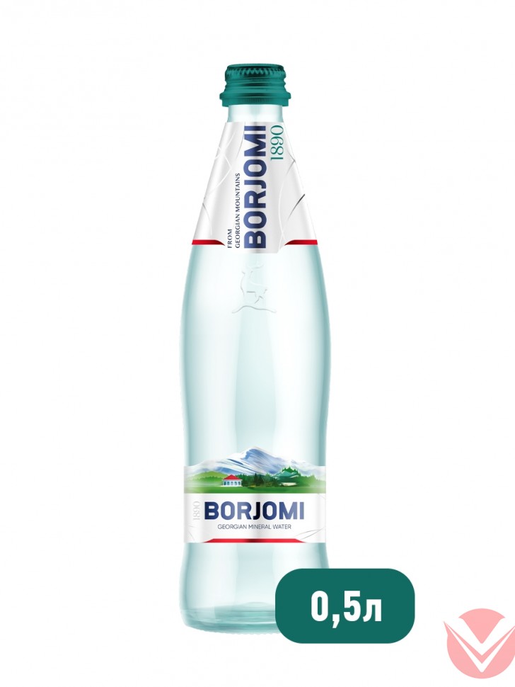 Borjomi вода природная минеральная 0,5 л стекло фото 1 — Интернет-магазин доставки продуктов и воды ВКУСНЫЙ
