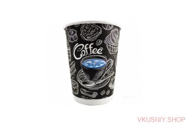 Стакан бум 350 мл Десерт, 50 шт — Интернет-магазин доставки продуктов и воды ВКУСНЫЙ