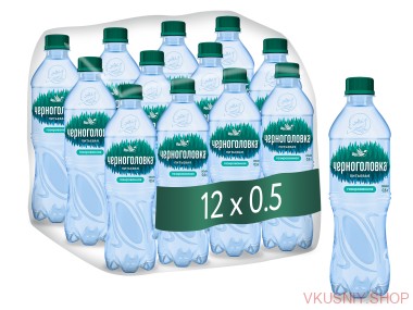 Вода &quot;Черноголовка&quot; 0,5 газ ПЭТ — Интернет-магазин доставки продуктов и воды ВКУСНЫЙ