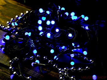 Гирлянда ТМ &quot;Bikson&quot; нить 100LED, 9м, СИНЯЯ — Интернет-магазин доставки продуктов и воды ВКУСНЫЙ