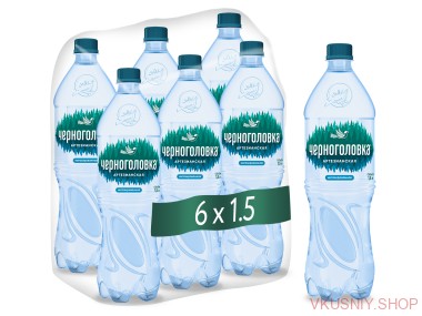 Вода &quot;Черноголовка&quot; 1,5 негаз ПЭТ — Интернет-магазин доставки продуктов и воды ВКУСНЫЙ