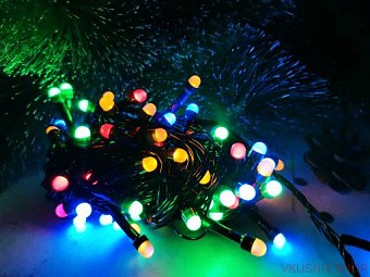 Гирлянда ТМ &quot;Bikson&quot; нить 100LED, жемчуг, 9м, мульти — Интернет-магазин доставки продуктов и воды ВКУСНЫЙ