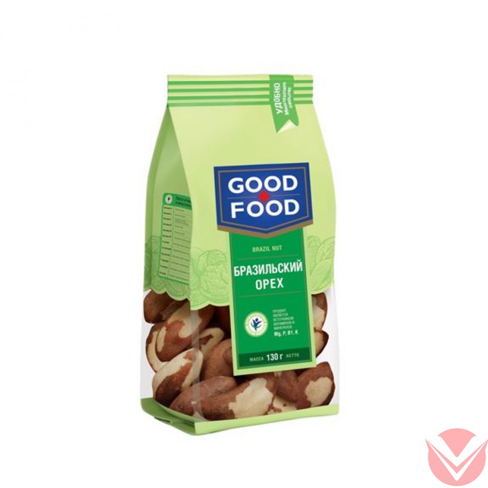 Орех бразильский GOOD FOOD Classic, 130г фото 1 &mdash; Интернет-магазин доставки продуктов и воды ВКУСНЫЙ
