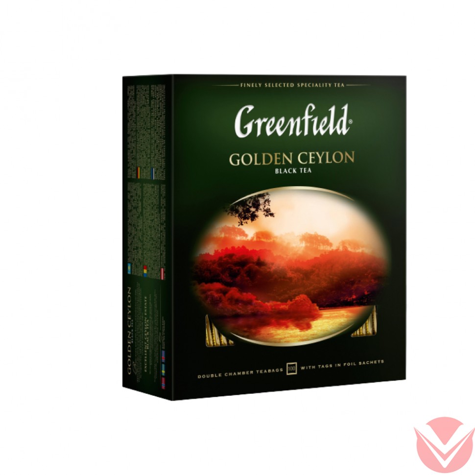 Гринфилд Голден Цейлон, 100 пак фото 1 — Интернет-магазин доставки продуктов и воды ВКУСНЫЙ