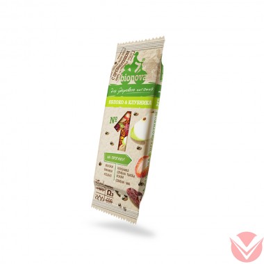 Bionova фруктово-ореховый батончик с яблоком и клубникой, 35 г — Интернет-магазин доставки продуктов и воды ВКУСНЫЙ