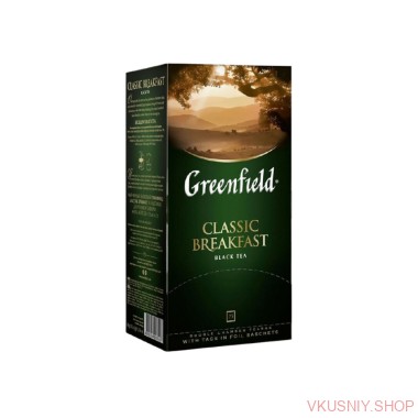 Гринфилд Классический завтрак, 25 пак — Интернет-магазин доставки продуктов и воды ВКУСНЫЙ