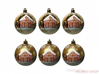 Набор шаров &quot;Деревня&quot; (6шт) 7см — Интернет-магазин доставки продуктов и воды ВКУСНЫЙ