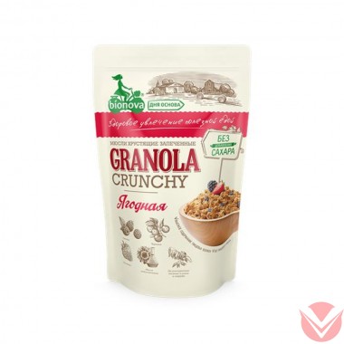 Мюсли-кранч ягодные BIONOVA, 400г — Интернет-магазин доставки продуктов и воды ВКУСНЫЙ