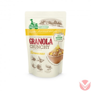 Гранола тропическая BIONOVA, 400г — Интернет-магазин доставки продуктов и воды ВКУСНЫЙ