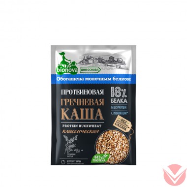 Гречневая каша Bionova протеиновая, 40г — Интернет-магазин доставки продуктов и воды ВКУСНЫЙ