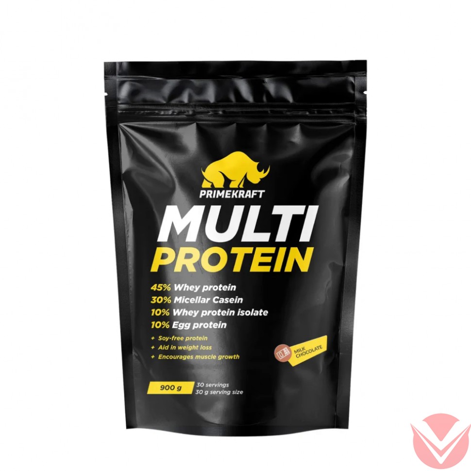 Коктейль протеиновый Prime Kraft молочный шоколад, 900г фото 1 &mdash; Интернет-магазин доставки продуктов и воды ВКУСНЫЙ