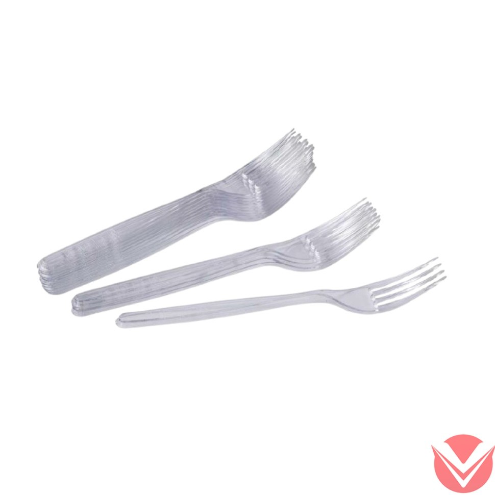 Вилка столовая Премиум прозрачная, 50 шт фото 1 — Интернет-магазин доставки продуктов и воды ВКУСНЫЙ