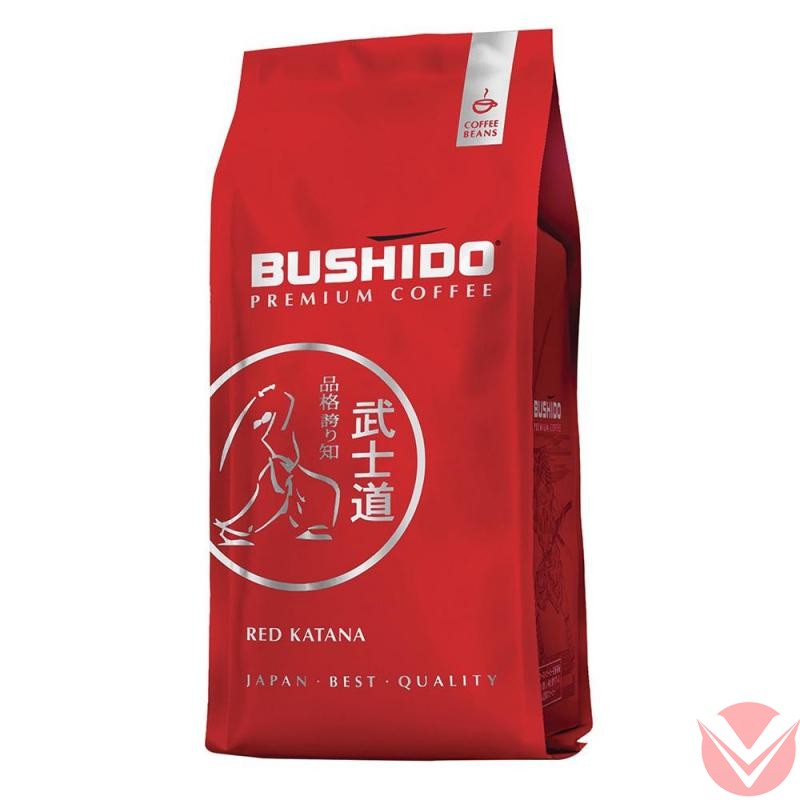 Кофе Bushido Red Katana в зернах, 1кг фото 1 — Интернет-магазин доставки продуктов и воды ВКУСНЫЙ
