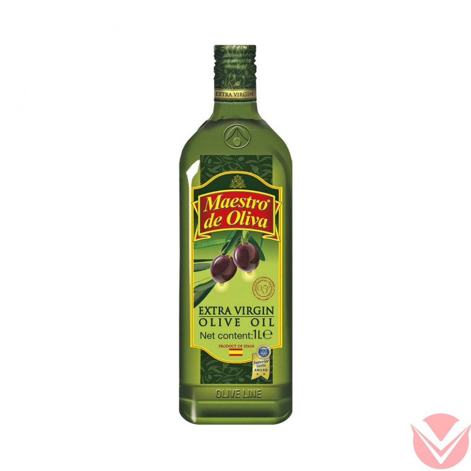 Масло оливковое extra virgin Испания MAESTRO DE OLIVA, 1л фото 1 &mdash; Интернет-магазин доставки продуктов и воды ВКУСНЫЙ