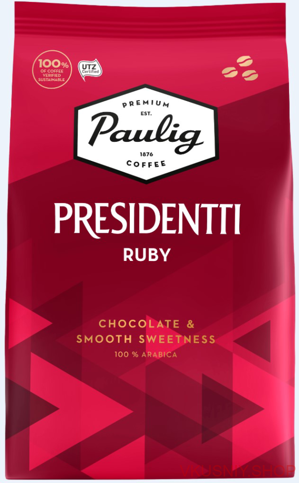 Кофе PAULIG PRESIDENTTI RUBY 1кг, зерно фото 1 — Интернет-магазин доставки продуктов и воды ВКУСНЫЙ