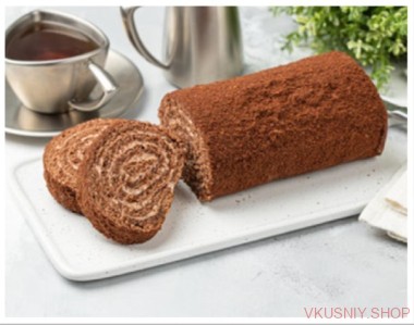 Рулет &quot;Шоколадный&quot;, замороженный, 400 гр — Интернет-магазин доставки продуктов и воды ВКУСНЫЙ