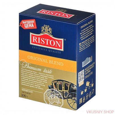 Ристон Ориджинал, черный, 100 пак фото 1 — Интернет-магазин доставки продуктов и воды ВКУСНЫЙ