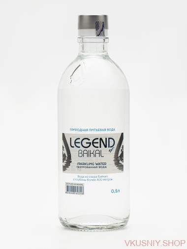 &quot;LEGEND of BAIKAL&quot; 0,5 л газ. Стекло — Интернет-магазин доставки продуктов и воды ВКУСНЫЙ