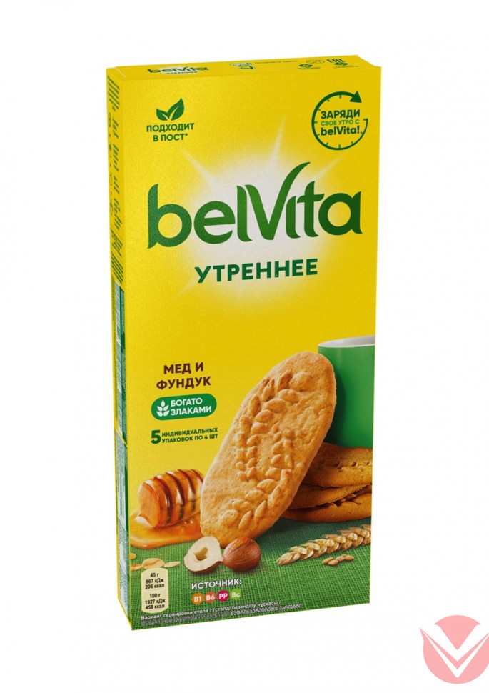 Печенье Belvita Утреннее мед и фундук, 225г фото 1 — Интернет-магазин доставки продуктов и воды ВКУСНЫЙ Печенье Belvita Утреннее мед и фундук, 225г фото 1 — Интернет-магазин доставки продуктов и воды ВКУСНЫЙ