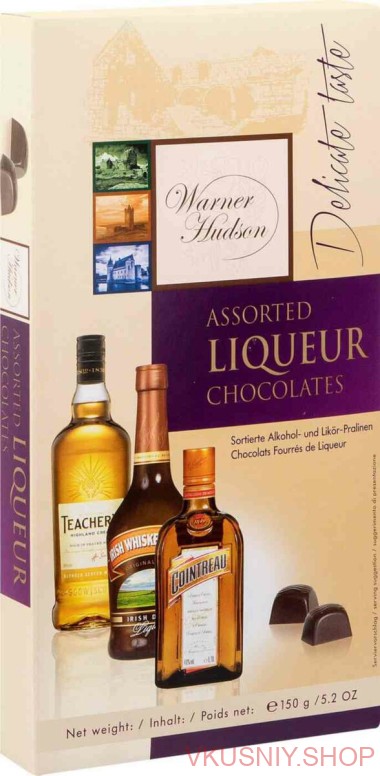 Шоколадные конфеты Warner Hudson (ликер) 150г — Интернет-магазин доставки продуктов и воды ВКУСНЫЙ