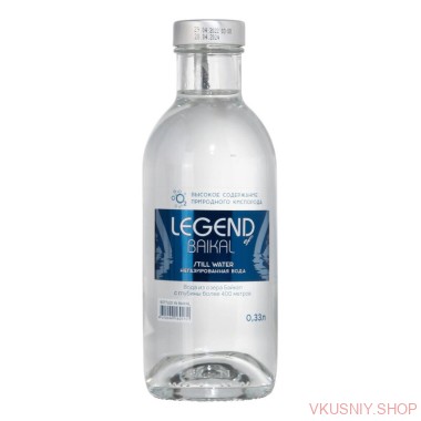&quot;LEGEND of BAIKAL&quot; 0,33 л негаз. Стекло — Интернет-магазин доставки продуктов и воды ВКУСНЫЙ