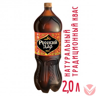 Квас Русский дар Традиционный безалкогольный газированный 2л ПЭТ — Интернет-магазин доставки продуктов и воды ВКУСНЫЙ