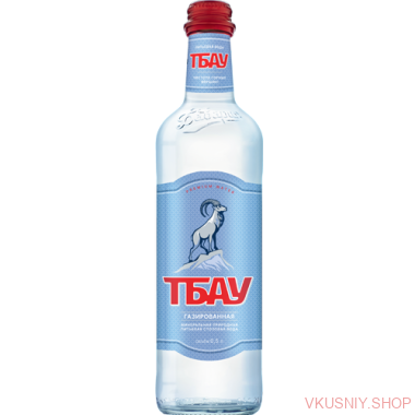 Вода питьевая &quot;Тбау&quot;, 0,5 л Премиум (газ), стекло — Интернет-магазин доставки продуктов и воды ВКУСНЫЙ