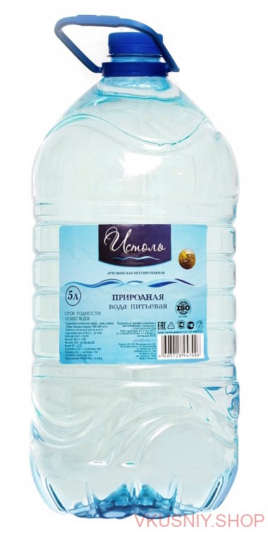 Вода питьевая  &quot;Истоль&quot;,5 л — Интернет-магазин доставки продуктов и воды ВКУСНЫЙ